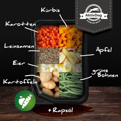 Was ist eigentlich im AktivDog Vegi vegetarisches Hundefutter drin? Viele leckere regionale Zutaten.